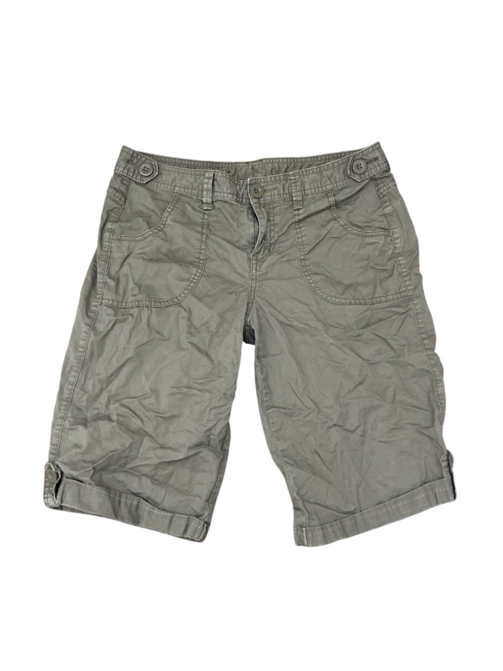 Casual brown Roll-Cuff Cargo Shorts